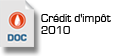 Crédit d'impôt 2010