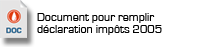 Document pour remplir déclaration impôts 2005